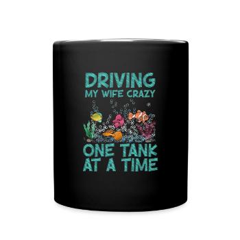 Aquarium Fish Gift - Full Colour Mug - black - Front