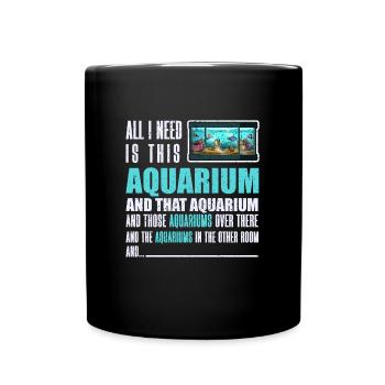 Aquarium Fish Gift - Full Colour Mug - black - Front