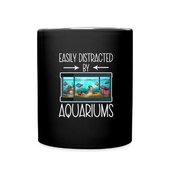 Aquarium Fish Gift - Full Colour Mug - black - Front
