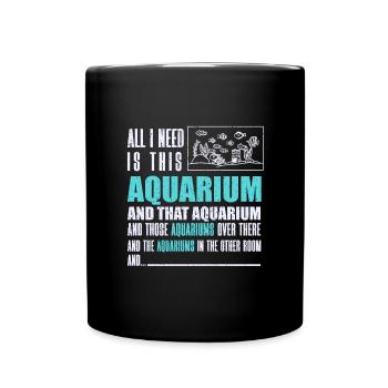 Aquarium Fish Gift - Full Colour Mug - black - Front
