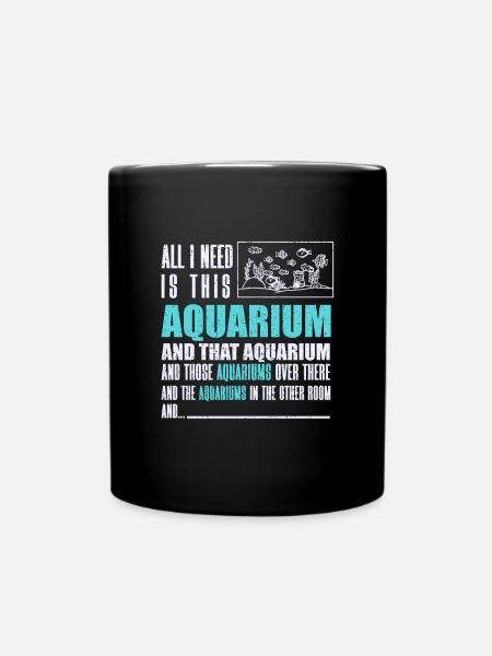 Aquarium Fisch Geschenk - Tasse einfarbig - Schwarz