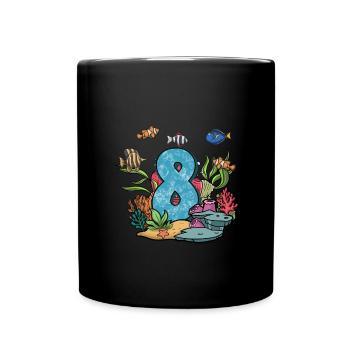 Aquarium Fish Gift - Full Colour Mug - black - Front
