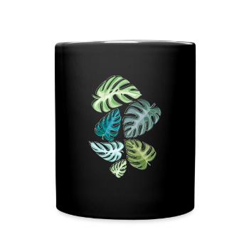 Leaves, Tropical, Rainforest, Nature, Plant - Full Colour Mug - black - Front