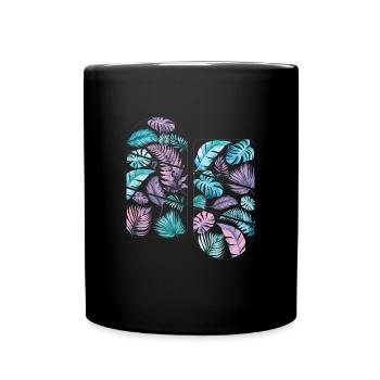 Leaves, Tropical, Rainforest, Nature, Plant - Full Colour Mug - black - Front