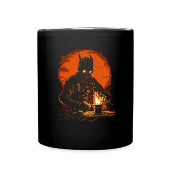 Steampunk Schweißer – Halloween Outfit - Tasse einfarbig - Schwarz - Vorne