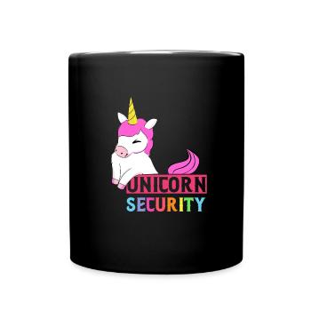 Einhorn - Tasse einfarbig - Schwarz - Vorne