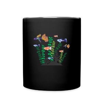 Aquatics Aquarium Fish Aquatics - Full Colour Mug - black - Front
