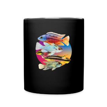 Fish Aquarium Fish Aquatics - Full Colour Mug - black - Front