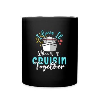 Cadeau de bateau de croisière - Mug uni - noir - Devant