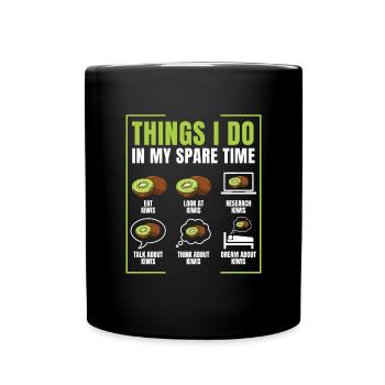 Kiwi - Tasse einfarbig - Schwarz - Vorne
