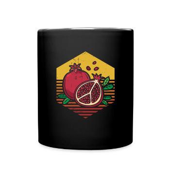 Pomegranate Food Christmas - Full Colour Mug - black - Front