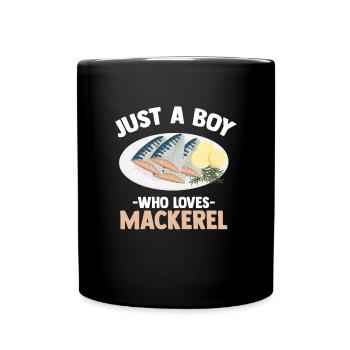 Mackrel Mackrel Saltwater Fish Fishing - Full Colour Mug - black - Front