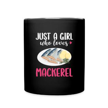 Mackrel Mackrel Saltwater Fish Fishing - Full Colour Mug - black - Front