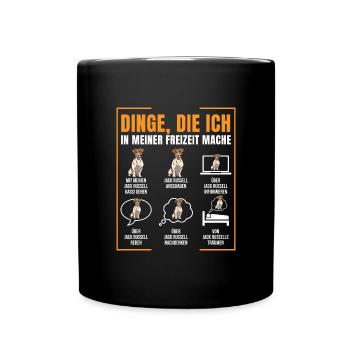 Jack Russel - Tasse einfarbig - Schwarz - Vorne