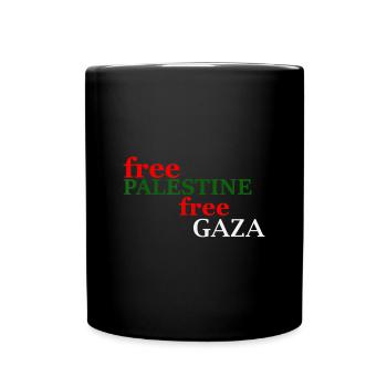 Free Gaza Free Palestine - Full Colour Mug - black - Front