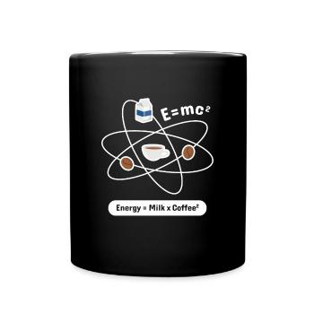 E=mc² Kaffee Wissenschaft Kaffee Rösten - Tasse einfarbig - Schwarz - Vorne