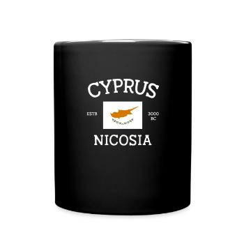 Zypern - Tasse einfarbig - Schwarz - Vorne