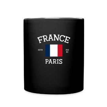 Frankreich - Tasse einfarbig - Schwarz - Vorne