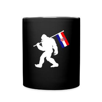 Kroatien Bigfoot - Tasse einfarbig - Schwarz - Vorne