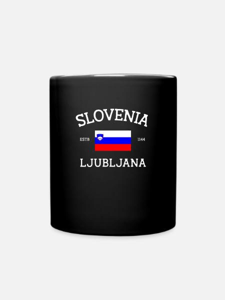 Slowenien - Tasse einfarbig - Schwarz