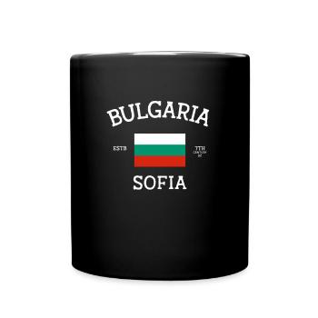 Bulgarien - Tasse einfarbig - Schwarz - Vorne
