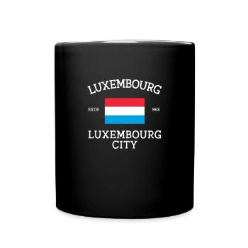 Luxemburg - Tasse einfarbig - Schwarz - Vorne