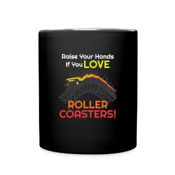J’adore les montagnes russes ! Montagnes russes - Mug uni - noir - Devant