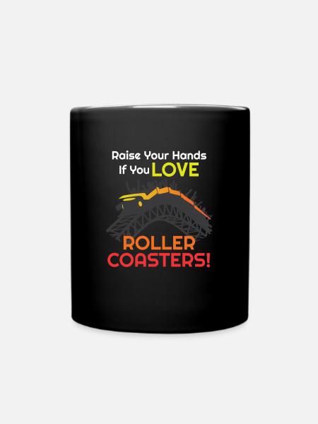 Love Roller Coasters! Achterbahn - Tasse einfarbig - Schwarz