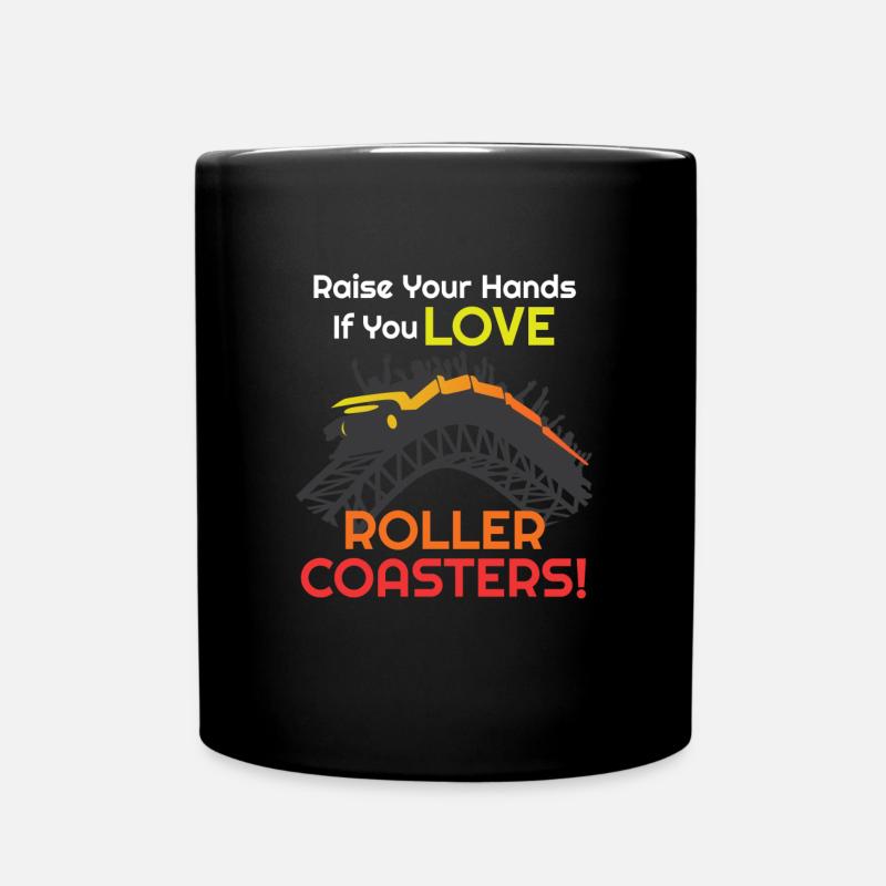 Love Roller Coasters! Achterbahn - Tasse einfarbig - Schwarz