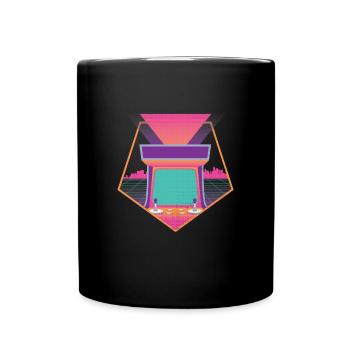 80s Retrogaming Arcade Machine Retro - Full Colour Mug - black - Front