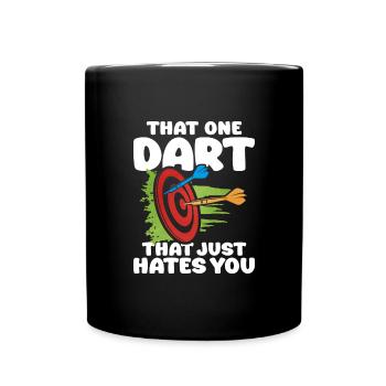 Darts - Tasse einfarbig - Schwarz - Vorne