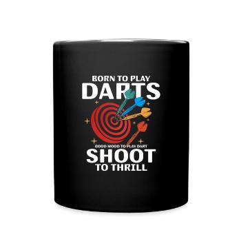 Darts - Tasse einfarbig - Schwarz - Vorne