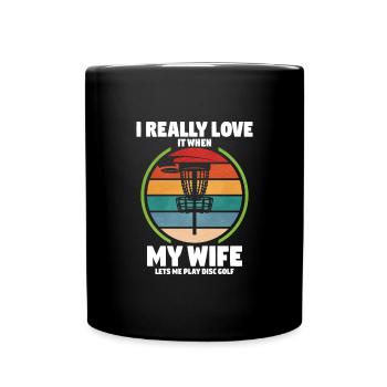 Frisbee Golf Disc Golf - Full Colour Mug - black - Front