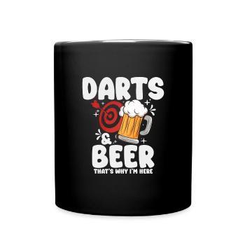 Darts - Tasse einfarbig - Schwarz - Vorne