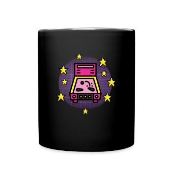 Pinball Machine Arcade Retro - Full Colour Mug - black - Front