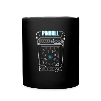 Arcade Pinball Retro - Tasse einfarbig - Schwarz - Vorne