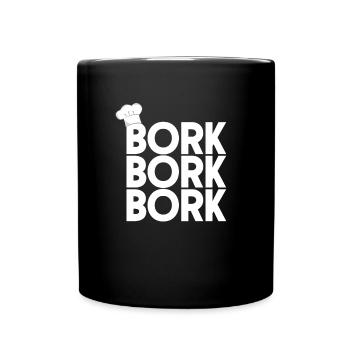 Schwedischer Koch Bork Bork Bork Funny Swedish Che - Tasse einfarbig - Schwarz - Vorne
