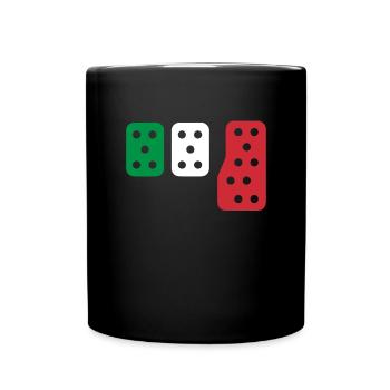 Italienischer Autoenthusiast USA Fahnen Sie drei P - Tasse einfarbig - Schwarz - Vorne