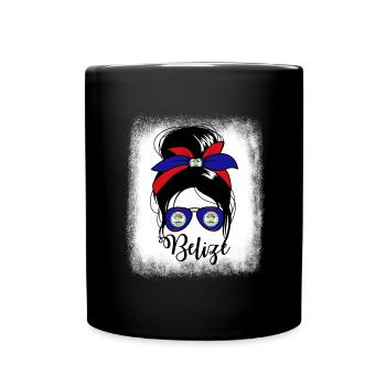 Belize Messy Bun Belizean Women's Belize - Tasse einfarbig - Schwarz - Vorne