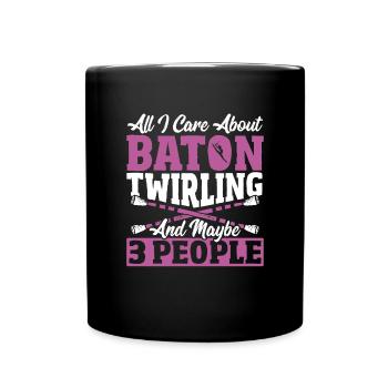 Bâton Twirling Bâton Twirler cadeau - Mug uni - noir - Devant