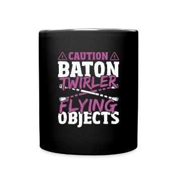 Bâton Twirling Bâton Twirler cadeau - Mug uni - noir - Devant