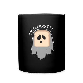 Toooasstt Ghost Toast Ghost Halloween - Full Colour Mug - black - Front