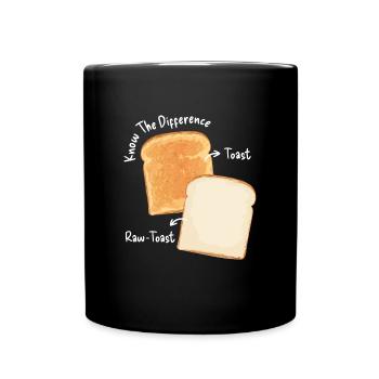 Toast Difference Bread Toast Breakfast - Full Colour Mug - black - Front
