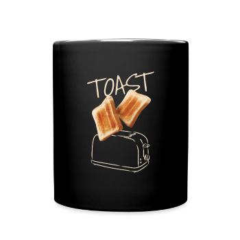 Pain grillé Toast Petit-déjeuner - Mug uni - noir - Devant