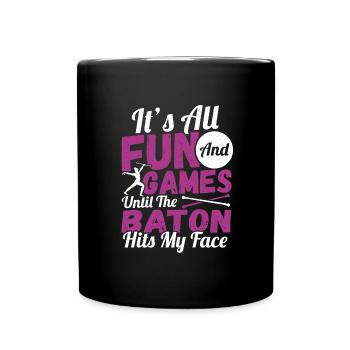 Bâton Twirling Bâton Twirler Cadeau - Mug uni - noir - Devant