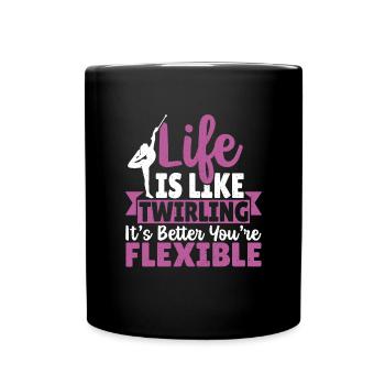 Baton Twirling Baton Twirler Gift - Full Colour Mug - black - Front