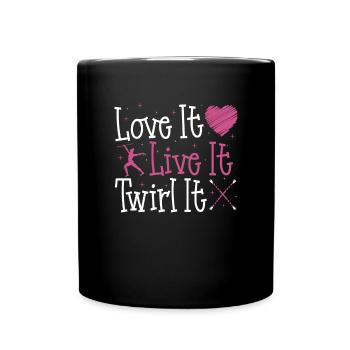 Baton Twirling Baton Twirler Gift - Full Colour Mug - black - Front