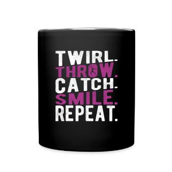 Baton Twirling Baton Twirler Gift - Full Colour Mug - black - Front