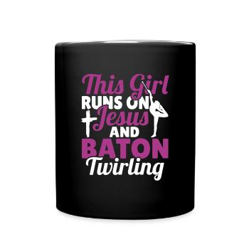 Baton Twirling Baton Twirler Gift - Full Colour Mug - black - Front