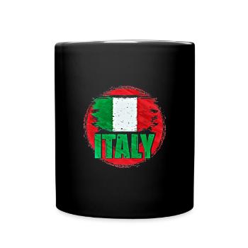 Italy - Full Colour Mug - black - Front